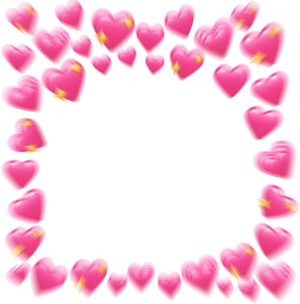 Valentine Meme Pink Hearts Emoji Frame 