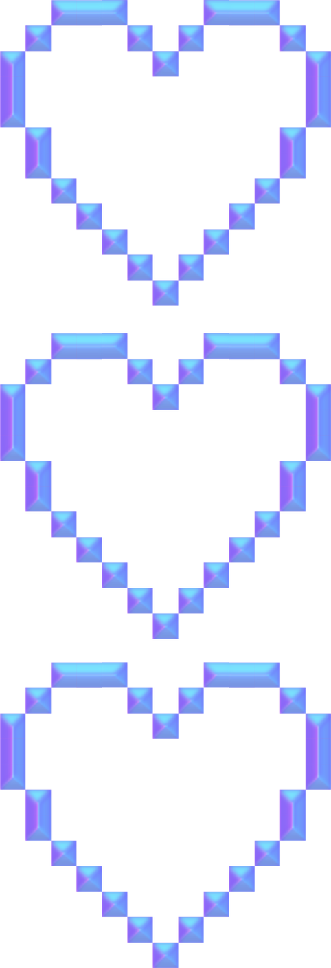 heart pixel art hologram y2k